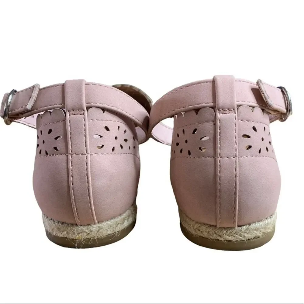Andiamo Nancy flat shoes espadrilles light pink blush size‎ 7W Wide